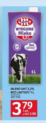 Mleko UHT 3,2% bez laktozy Wydojone Mlekpol promocja w Selgros