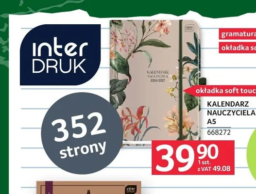 Kalendarz Nauczyciela A5 Interdruk promocja w Selgros
