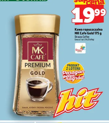 Kawa rozpuszczalna MK Cafe Gold promocja w TOPAZ