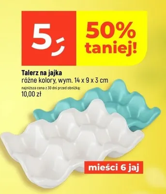 Talerz na jajka różne kolory promocja w Dealz