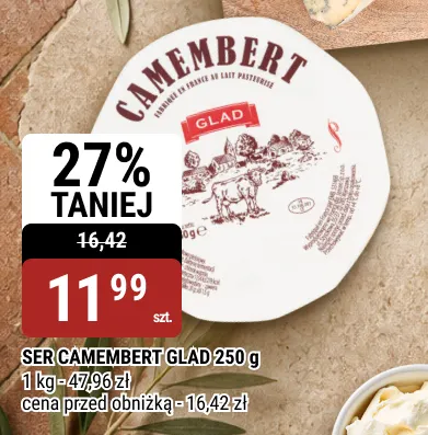 Ser camembert Glad promocja w bi1