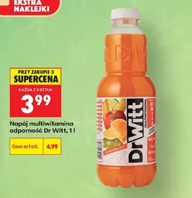 Napój multiwitamina odporność Dr Witt promocja w Biedronka