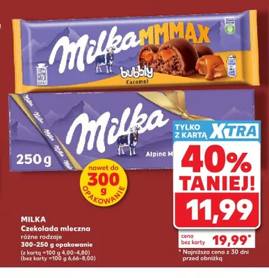 Czekolada mleczna Milka MMMAX Bubbly Caramel promocja w Kaufland