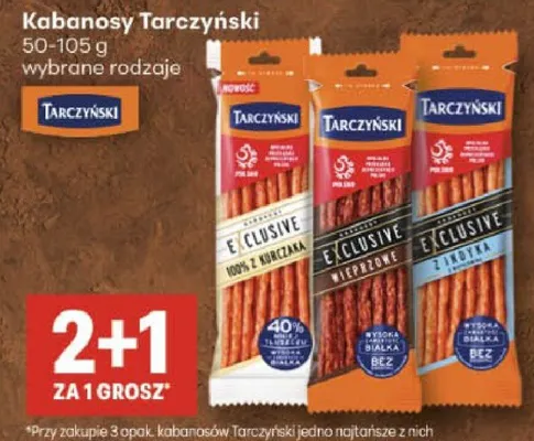 Kabanosy Tarczyński wybrane rodzaje promocja w Delikatesy Centrum