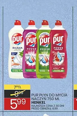 Płyn do mycia naczyń Pur promocja w Wafelek