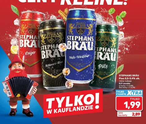 Piwo Stephans Bräu Lager promocja w Kaufland