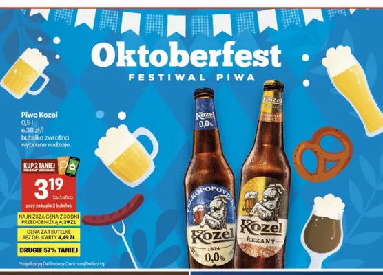 Piwo Kozel Řezaný promocja w Delikatesy Centrum