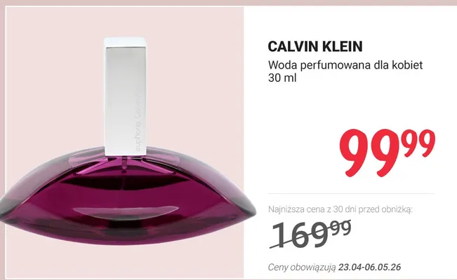 Woda perfumowana dla kobiet Euphoria promocja w Rossmann
