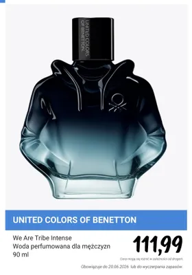 Woda perfumowana dla mężczyzn United Colors of Benetton We Are Tribe Intense promocja w Rossmann