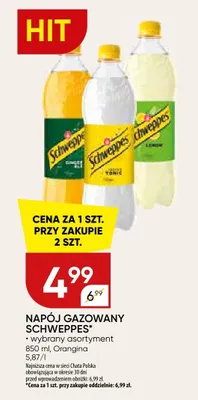 Napój gazowany schweppes wybrany asortyment promocja w Chata Polska