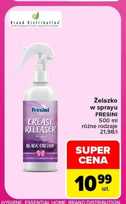 Żelazko w sprayu Fresini promocja w Carrefour Market