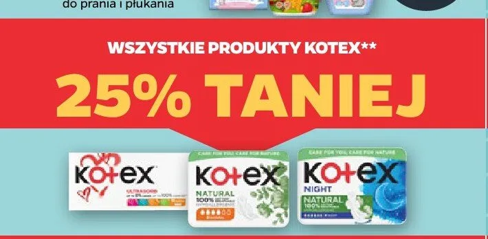 Produkty Kotex promocja w Netto