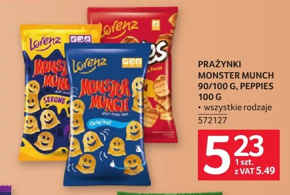 Prażynki Lorenz Monster Munch Serowe promocja w Selgros