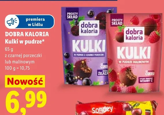 Kulki w pudrze malinowym Dobra Kaloria promocja w Lidl