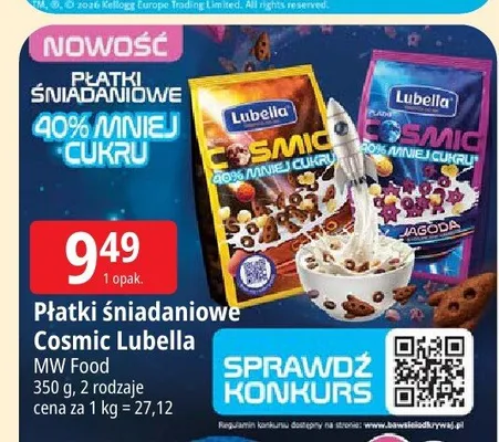 Płatki śniadaniowe Cosmic Lubella promocja w Leclerc