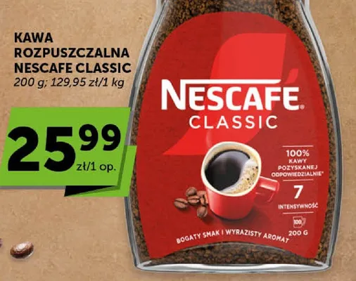 Kawa rozpuszczalna nescafe classic promocja w ABC