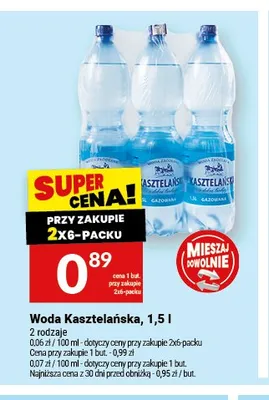 Woda Kasztelańska 1,5l promocja w Twój Market