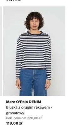 Bluzka z długim rękawem Marc O'Polo DENIM granatowy promocja w Lounge by Zalando