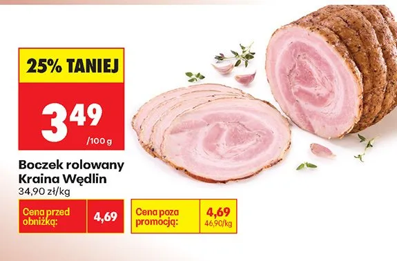 Boczek rolowany Kraina Wędlin promocja w Biedronka