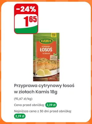 Przyprawa cytrynowy łosoś w ziołach Kamis promocja w Dino