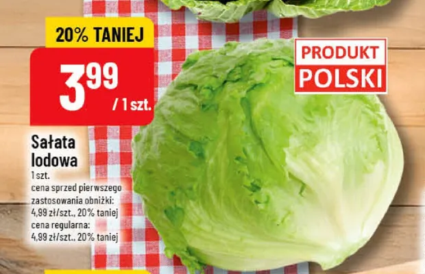 Sałata lodowa promocja w POLOmarket