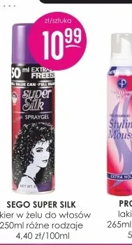 Lakier w żelu do włosów SEGO Super Silk promocja w Drogerie Jasmin