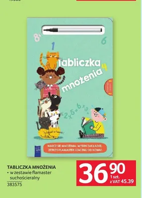 Tabliczka mnożenia z flamastrem suchościeralnym promocja w Selgros