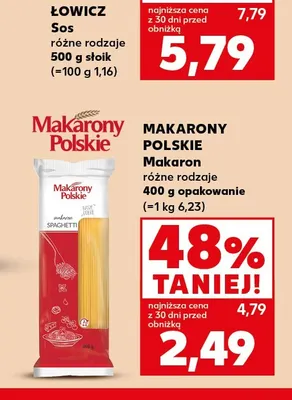 Makaron spaghetti Makarony Polskie promocja w Kaufland