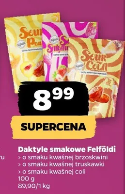 Daktyle smakowe o smaku kwaśnej coli promocja w Netto