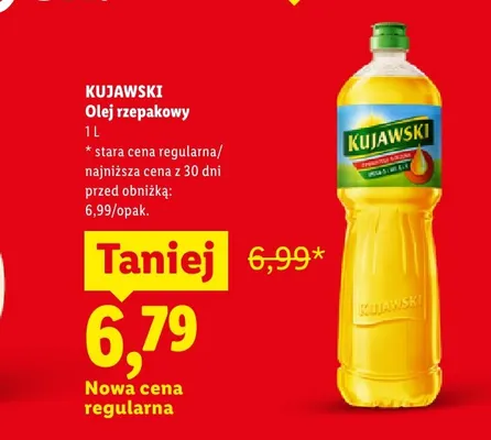 Olej rzepakowy Kujawski promocja w Lidl