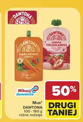 Mus jabłko marchewka Dawtona promocja w Carrefour Market