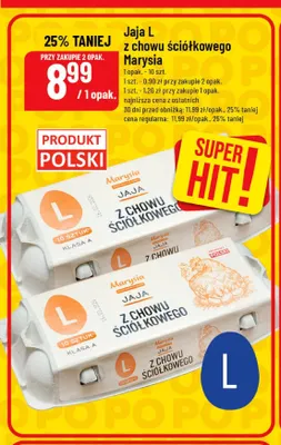 Jajka kurze L z chowu ściółkowego Marysia promocja w POLOmarket