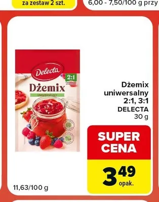 Dżemik uniwersalny 2:1 3:1 Delecta promocja w Carrefour Market