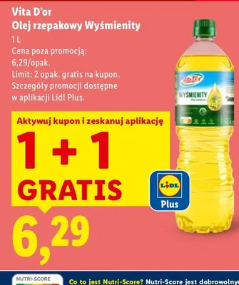 Olej rzepakowy Wyśmienity promocja w Lidl