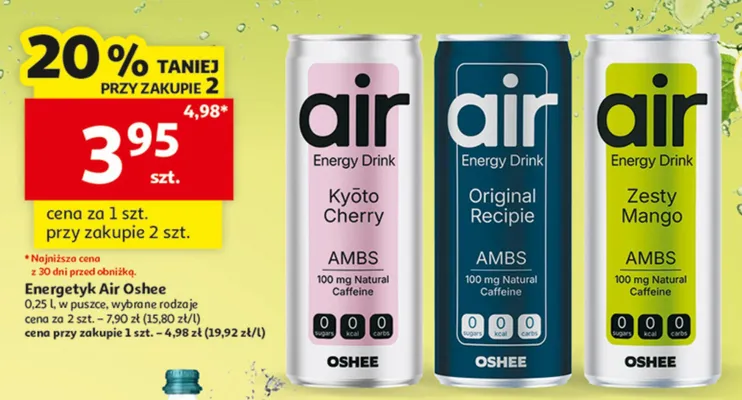 Energetyk Air Oshee Kyoto Cherry promocja w Auchan
