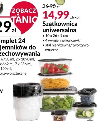 Komplet 24 pojemników do przechowywania promocja w Salony Agata