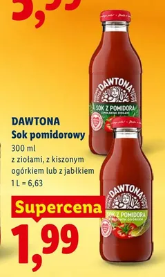 Sok pomidorowy z ziołami, z kiszonym ogórkiem lub z jabłkiem promocja w Lidl