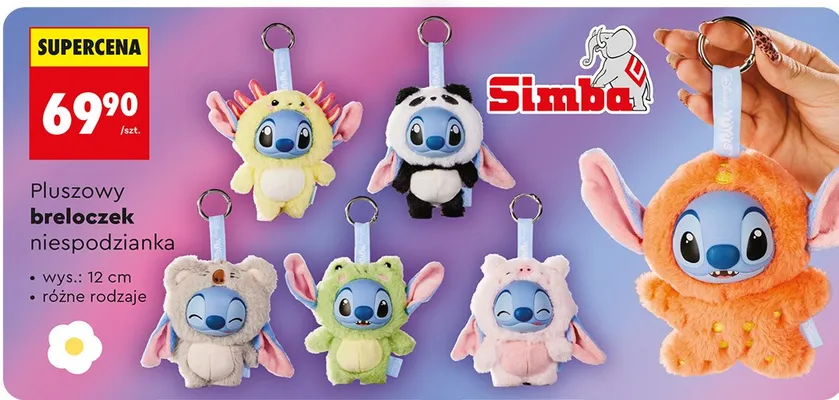 Pluszowy breloczek niespodzianka, różne rodzaje promocja w Biedronka