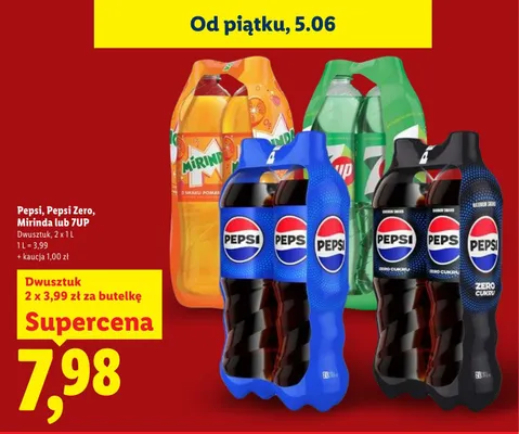 Napój gazowany Pepsi 2-pak promocja w Lidl