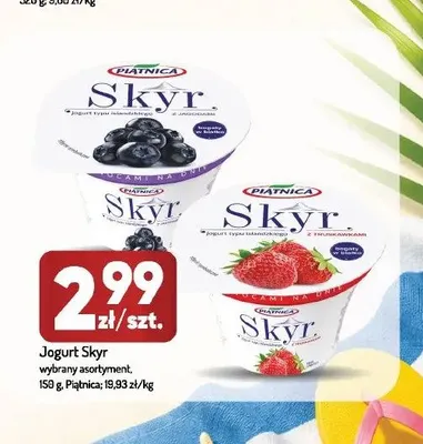 Jogurt Skyr jagoda Piątnica promocja w Avita