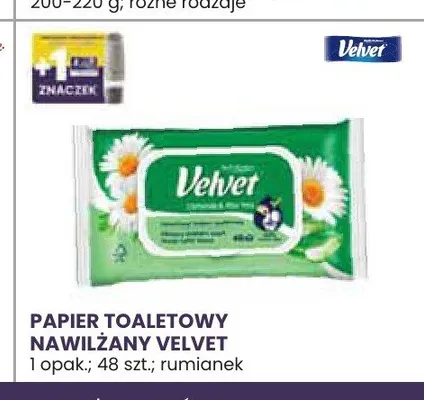 Papier toaletowy nawilżany Velvet rumianek promocja w Stokrotka