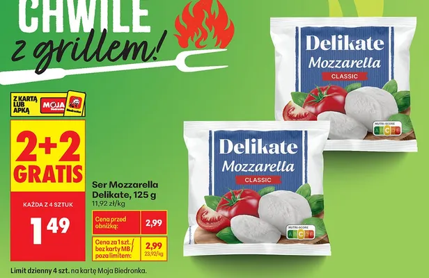 Ser Mozzarella Classic Delikate promocja w Biedronka