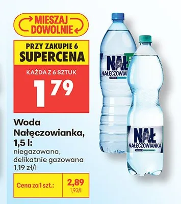 Woda Nałęczowianka delikatnie gazowana promocja w Biedronka