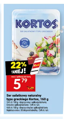 Ser sałatkowy naturalny typu greckiego Kortos promocja w Twój Market