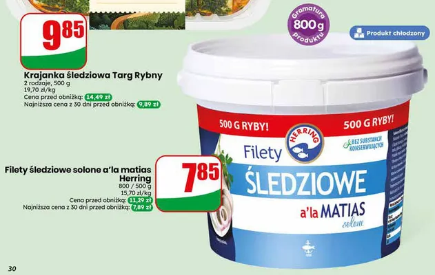 Filety śledziowe solone a'la matias Herring promocja w Dino