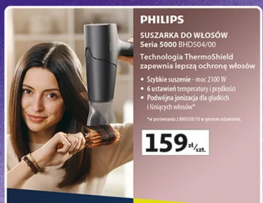Suszarka do włosów Seria 5000 BHD504/00 promocja w Auchan