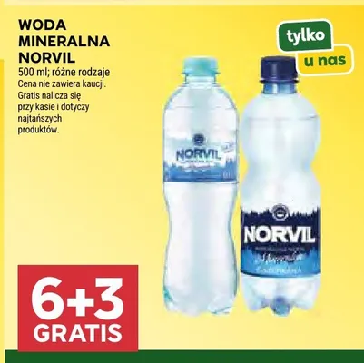 Woda mineralna Norvil promocja w Stokrotka