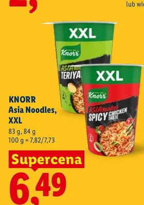 Nudle Knorr Asia Noodles Teriyaki XXL promocja w Lidl