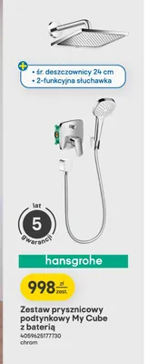 Zestaw prysznicowy podtynkowy Hansgrohe My Cube z baterią promocja w Castorama