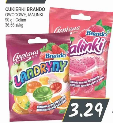 Cukierki Goplana Brando malinki promocja w Słoneczko
